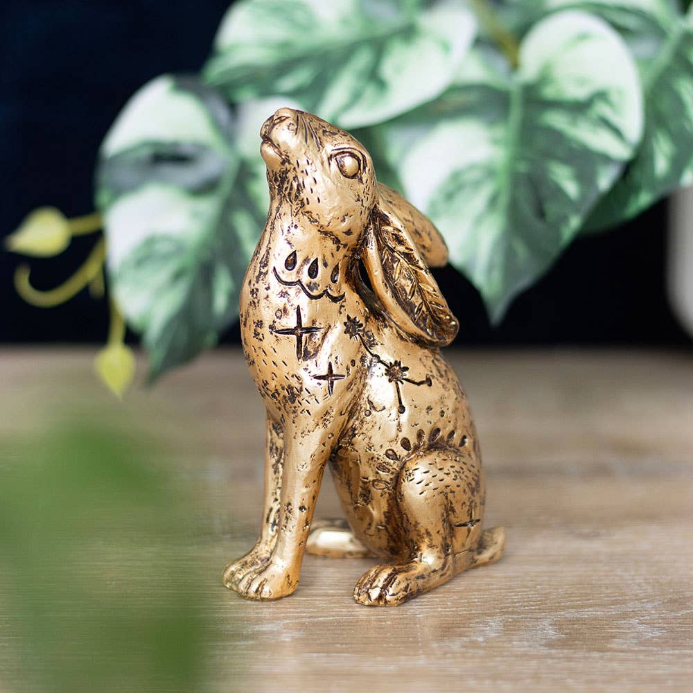 Figurine décorative en forme de lièvre mystique de 13 cm