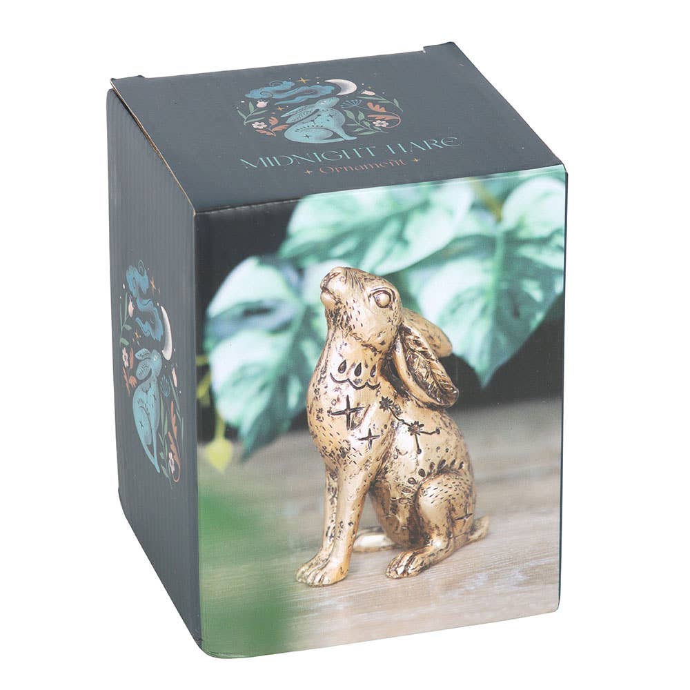 Figurine décorative en forme de lièvre mystique de 13 cm